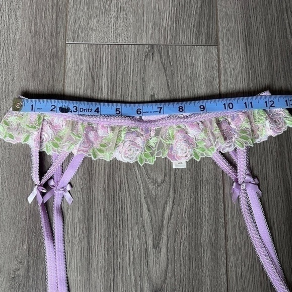 For Love & Lemons Bloom Lace Gater In Purple Size Extra Small - Picture 12 of 16